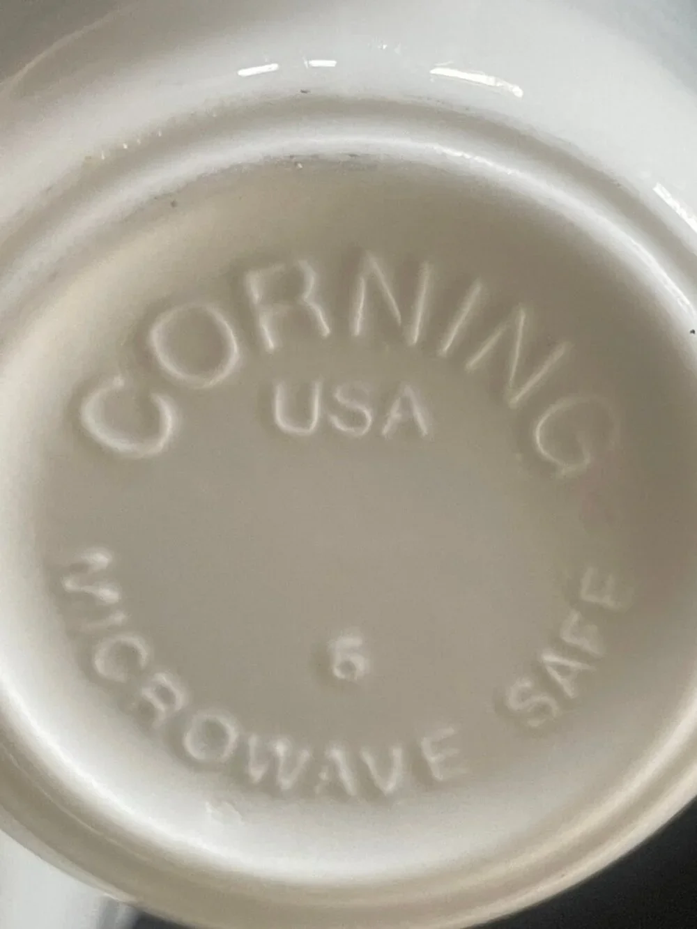 CORNING white mugs, set of 8
